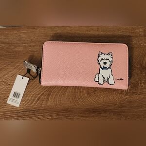 Marc Tetro Pink Wallet with Dog Design NWT